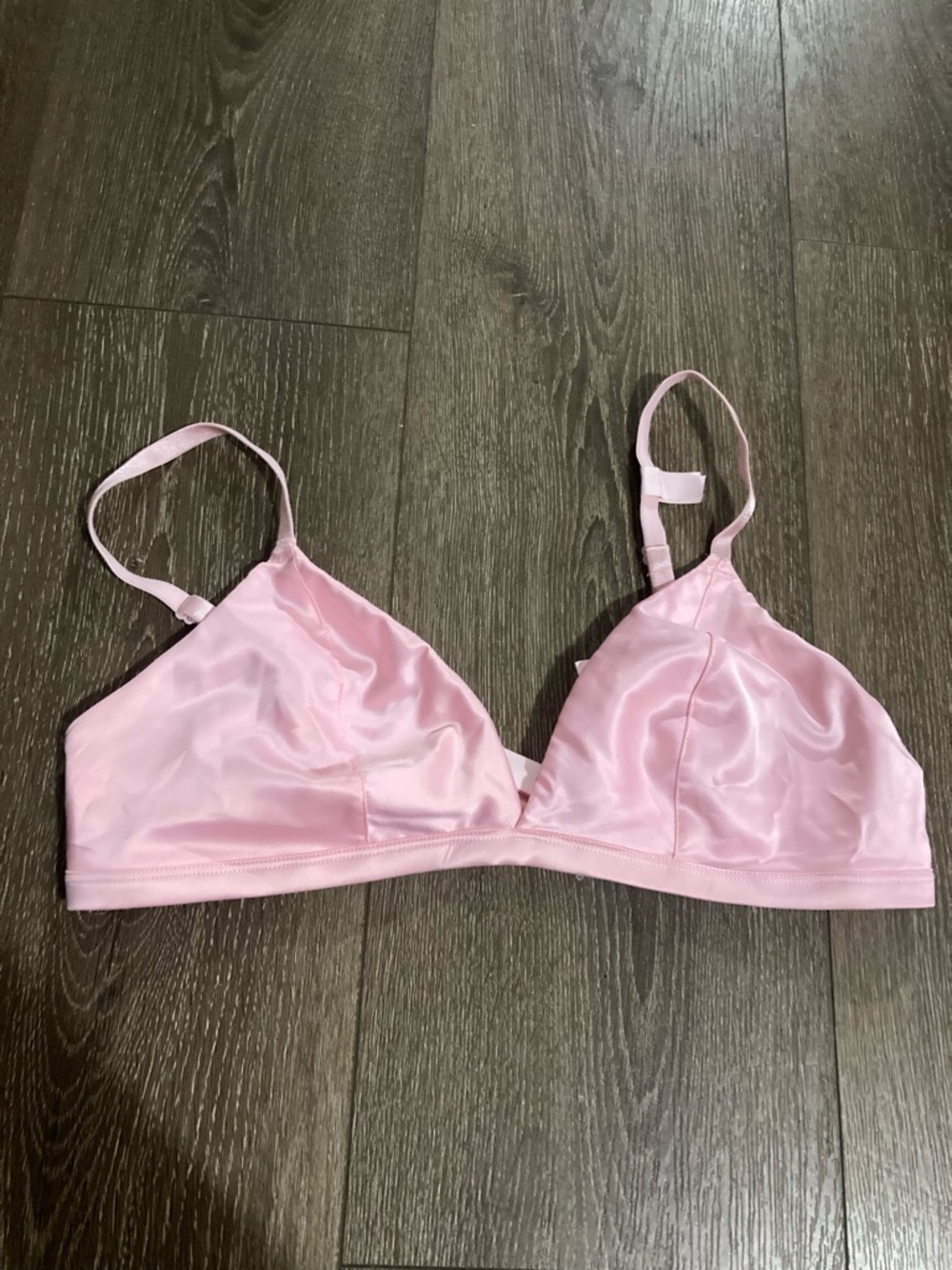 Victoria's Secret Light Pink Satin Wireless Bralette nwt
